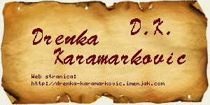 Drenka Karamarković vizit kartica